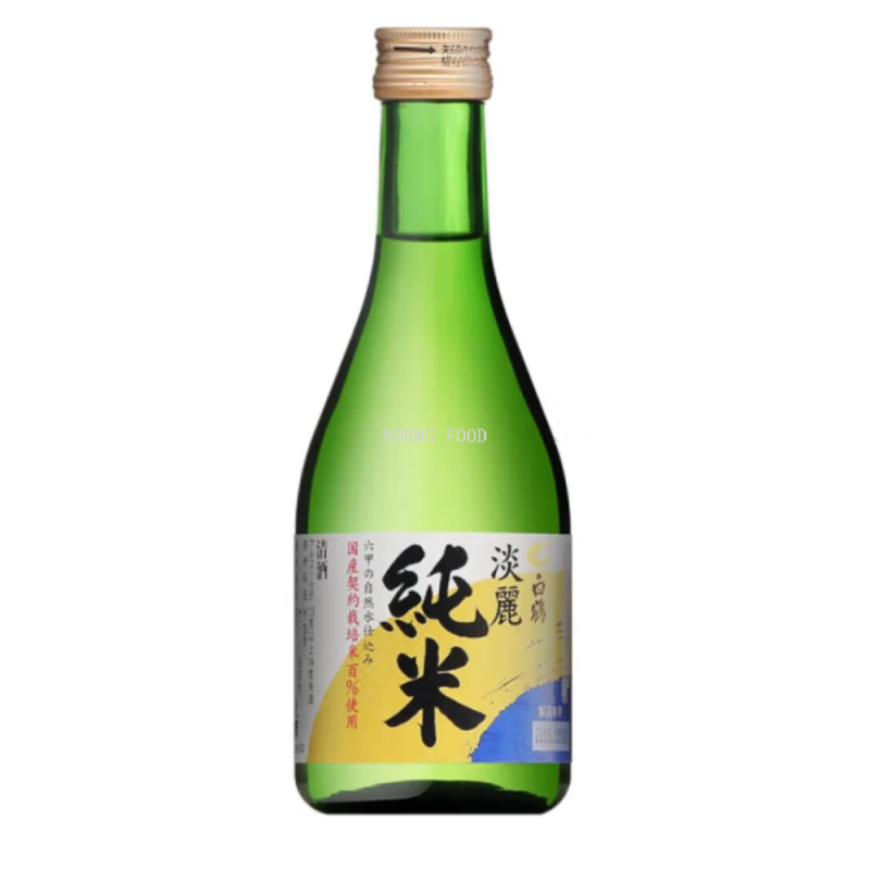 包邮！BAIOCCHI进口休闲零食米酒洋酒 日本白鹤淡丽纯米清酒300ml产品图