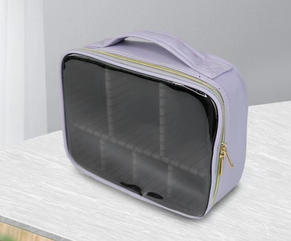 New high-end transparent hand-held PU leather jewelry, watch, cosmetics storage box and cosmetic bag Application Scenario