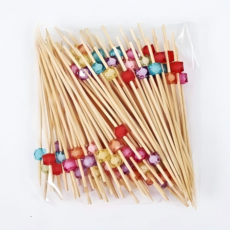 水果叉/水果插签/单手沥水篮/不锈钢户外套装/水果签竹签细节图