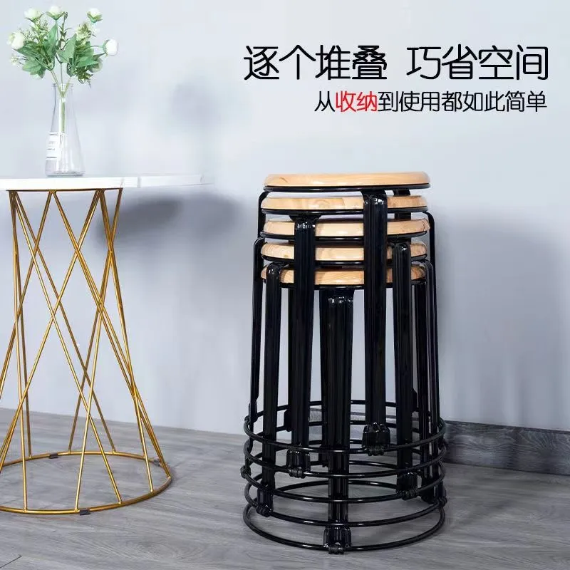 实木圆凳子家用简约现代板凳时尚小凳子多功能大人便携客厅餐桌凳