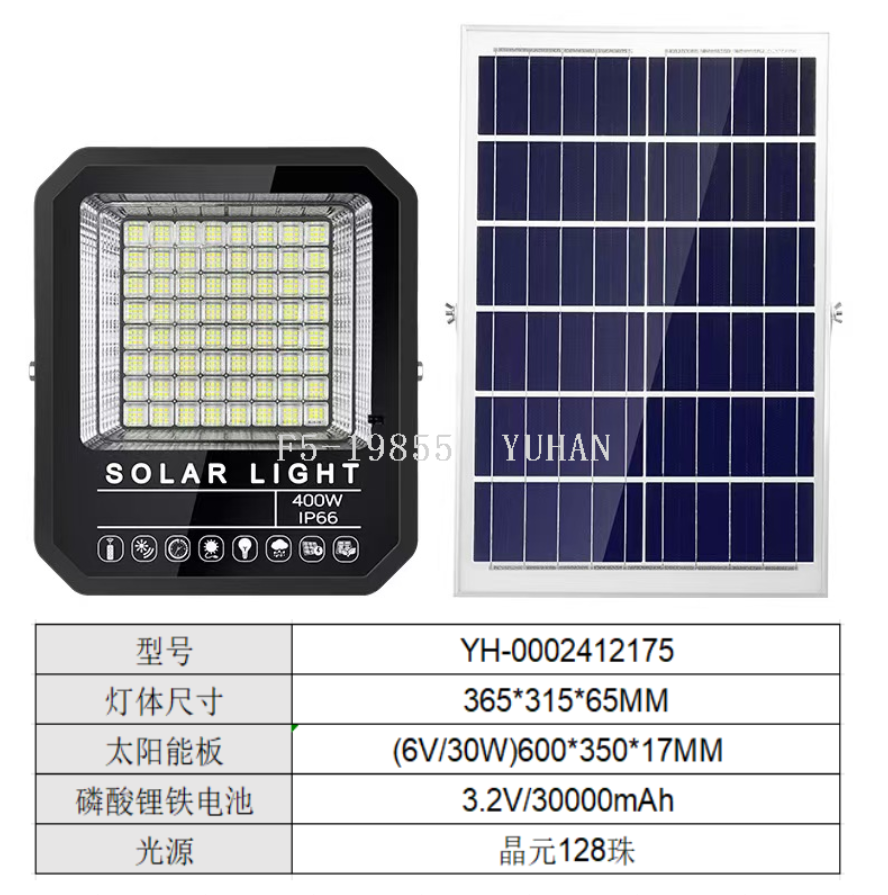 Led Solar Floodlight Floodlight Road Light Outdoor Household Patio Waterproof Light Item Picture