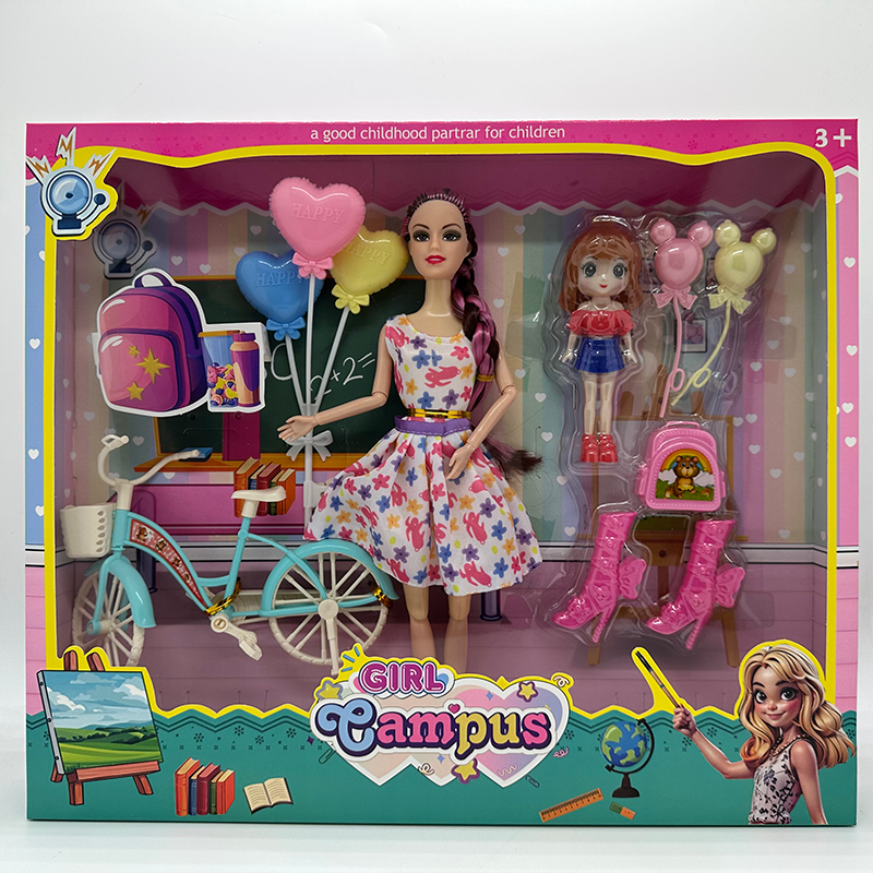 外贸洋娃娃高端公主娃娃玩具四肢手腕可动窗盒乔乐儿11寸实身11关节芭比娃娃带鞋扮家家酒玩具大套装大盒装-1