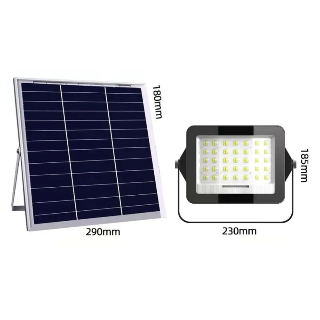 New Arrivals Three Sides Luminous MARCH Aluminum&ABS Floodlight 100w 200w 300W 500W1000W LED Solar Flood Light Specification drawing