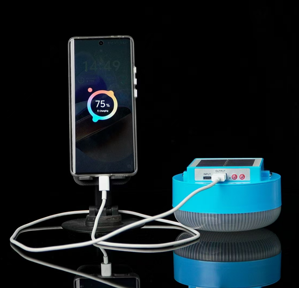 New retractable color-changing camping light, 100W solar panel, 8-meter color light strip, data cable details Picture