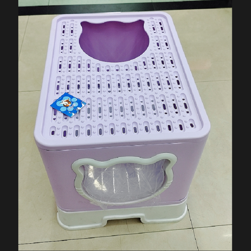 Pet supplies Fully enclosed foldable litter box Drawer type cat toilet spatter-proof cat supplies Item Picture