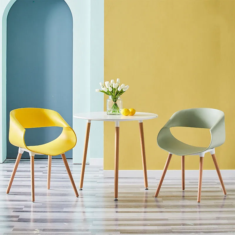 Nordic eames libro mesa y silla silla de comedor simple y moderna silla de plástico combinado silla de respaldo hogar pequeño taburete details Picture