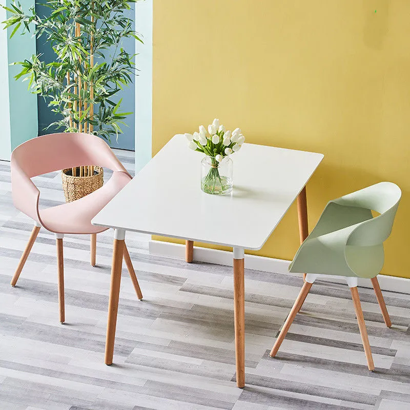 Nordic eames libro mesa y silla silla de comedor simple y moderna silla de plástico combinado silla de respaldo hogar pequeño taburete Specification image
