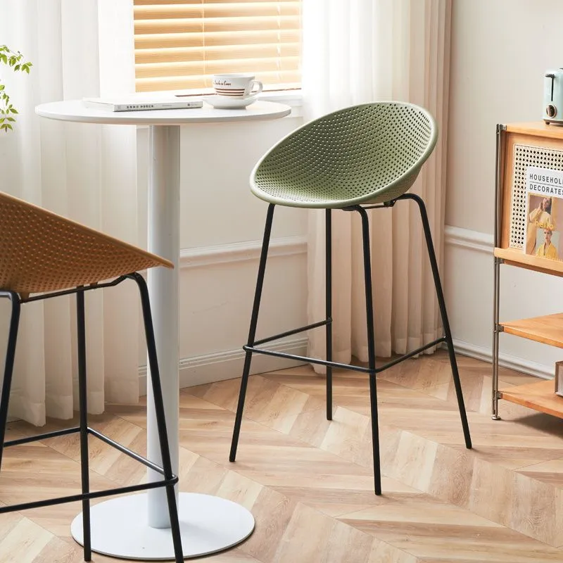 Nordic ins popular backrest light luxury bar stools, bar stools, home bar stools, modern and simple high stools, bar chairs Item Picture