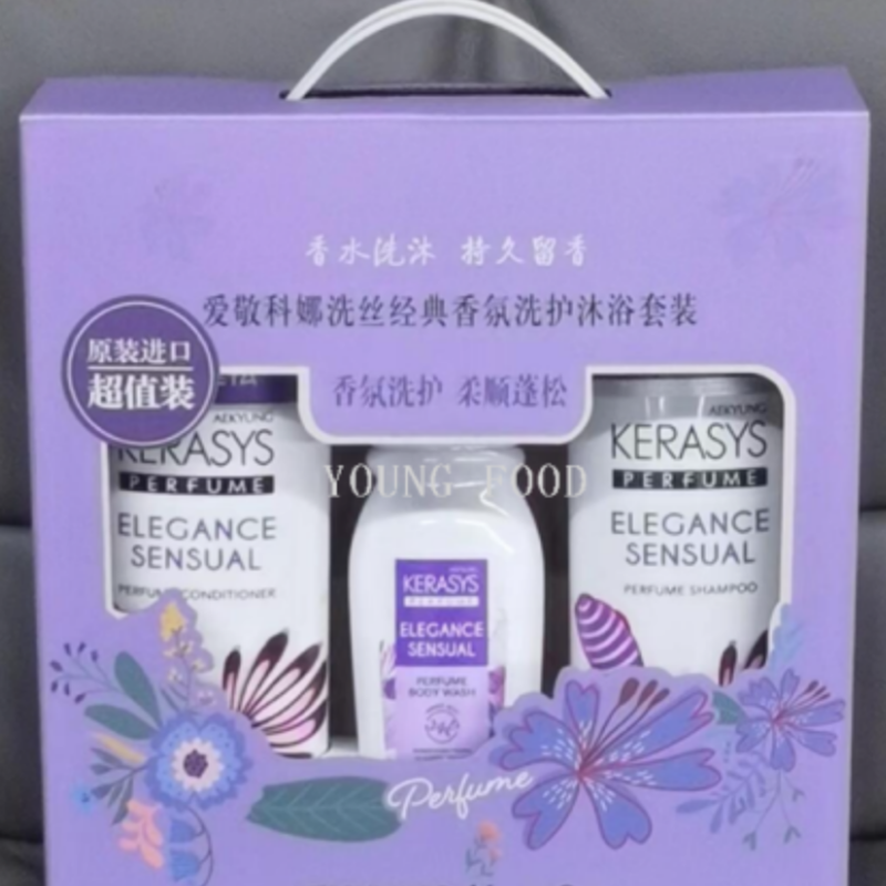 包邮！韩国爱敬科娜洗丝优雅香氛洗护三件套礼盒 ERBAMEA进口洗护