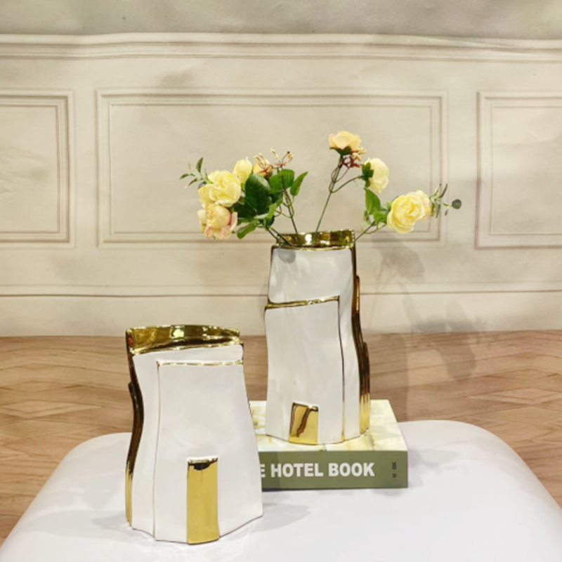 New light luxury ceramic vase, modern and simple living room flower arrangement, high-end artistic flower vase, home decoration Item Picture