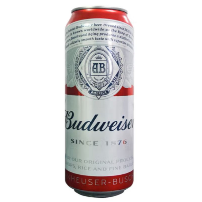 包邮！百威小麦啤酒拉罐熟啤酒黄啤酒500ml 哈喽每天休闲零食酒水