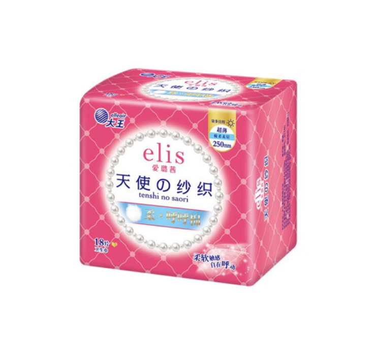 包邮！elis大王卫生巾天使纱织柔·呼呼棉棉250mm TRANEBAER穿戴甲详情13