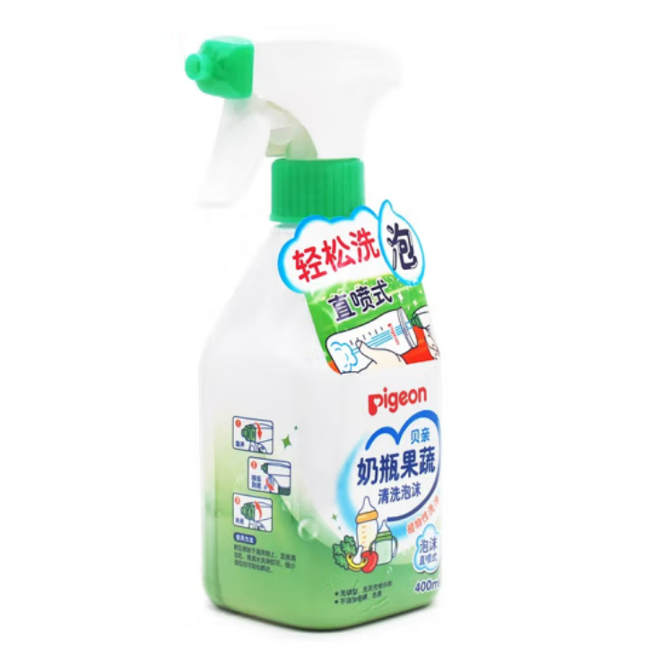 包邮！贝亲奶瓶果蔬清洗泡沫400ml MA101 运动小子家用去污清洗剂详情5