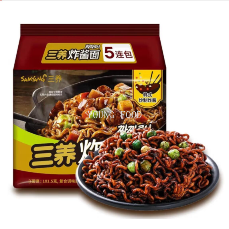 包邮！韩国三养中国制方便面炸酱面122g*5包 豹哥泡面速食简餐