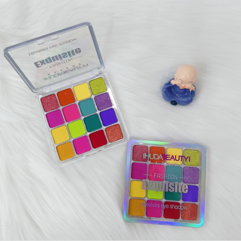 Brand cross-border new 16 color eyeshadow two sets of color lasting Item Picture