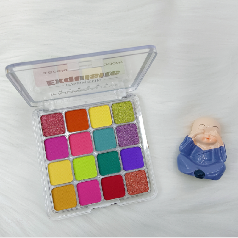 Brand cross-border new 16 color eyeshadow two sets of color lasting Specification drawing