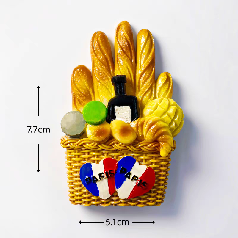 浪漫法国巴黎创意性树脂手绘旅游纪念品立体装饰工艺品磁铁冰箱贴小礼品详情图19