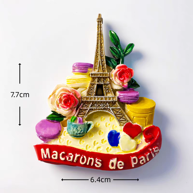 浪漫法国巴黎创意性树脂手绘旅游纪念品立体装饰工艺品磁铁冰箱贴小礼品详情图4