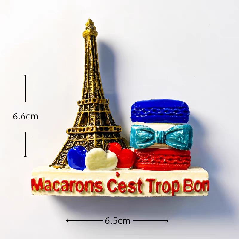 浪漫法国巴黎创意性树脂手绘旅游纪念品立体装饰工艺品磁铁冰箱贴小礼品详情图6
