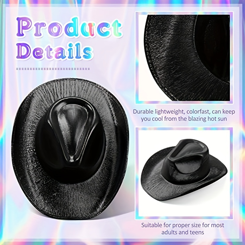Colorful denim hats, carnival hats, shining sun hats, fun space clothing, women and men music festival, dance party hats Specification image
