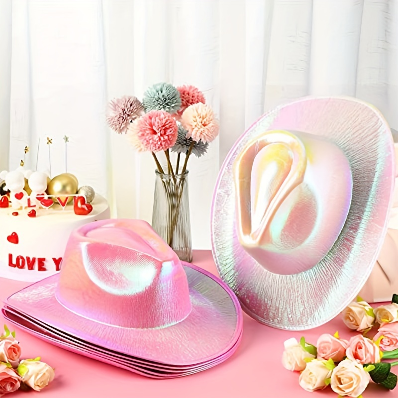 Colorful denim hats, carnival hats, shining sun hats, fun space clothing, women and men music festival, dance party hats details Picture