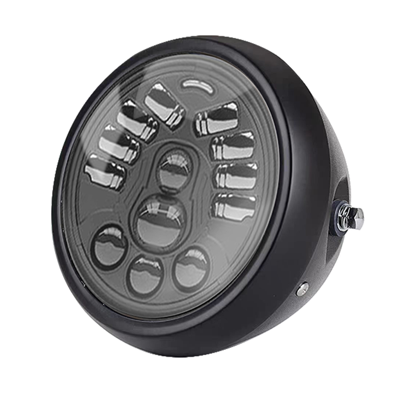 Motorcycle general 5.75 "LED headlight Headlight lens headlight metal lamp housing mounting bracket details Picture