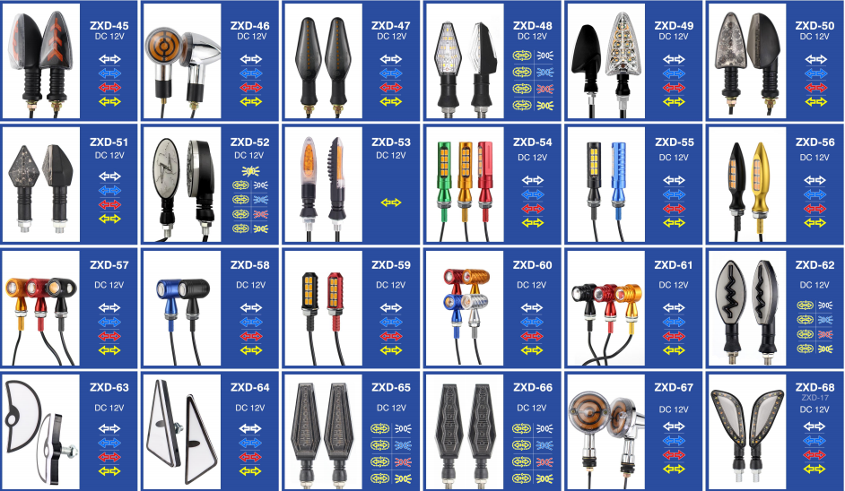 适用豪爵摩托车雅马哈YX天隼JYM天剑YBR飞致本田V5摩托车转向灯详情2