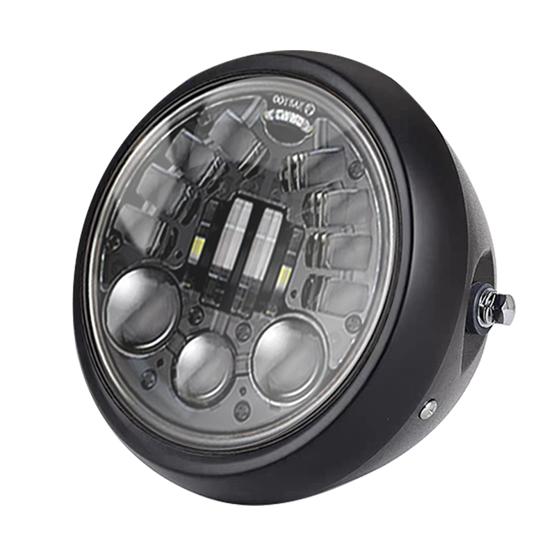 Motorcycle general 5.75 "LED headlight Headlight lens headlight metal lamp housing mounting bracket Specification drawing