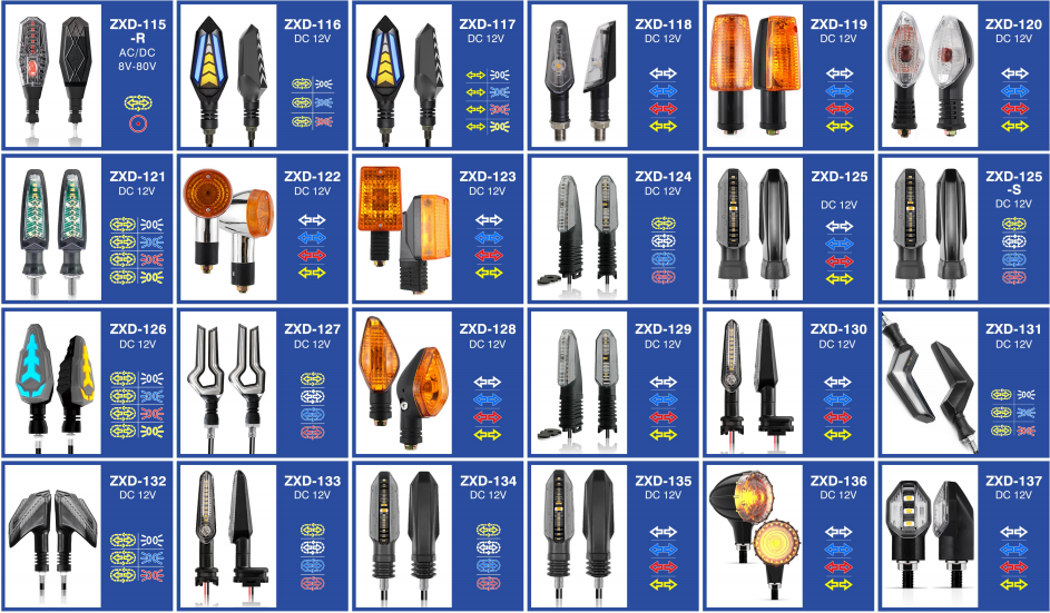 适用豪爵摩托车雅马哈YX天隼JYM天剑YBR飞致本田V5摩托车转向灯详情5