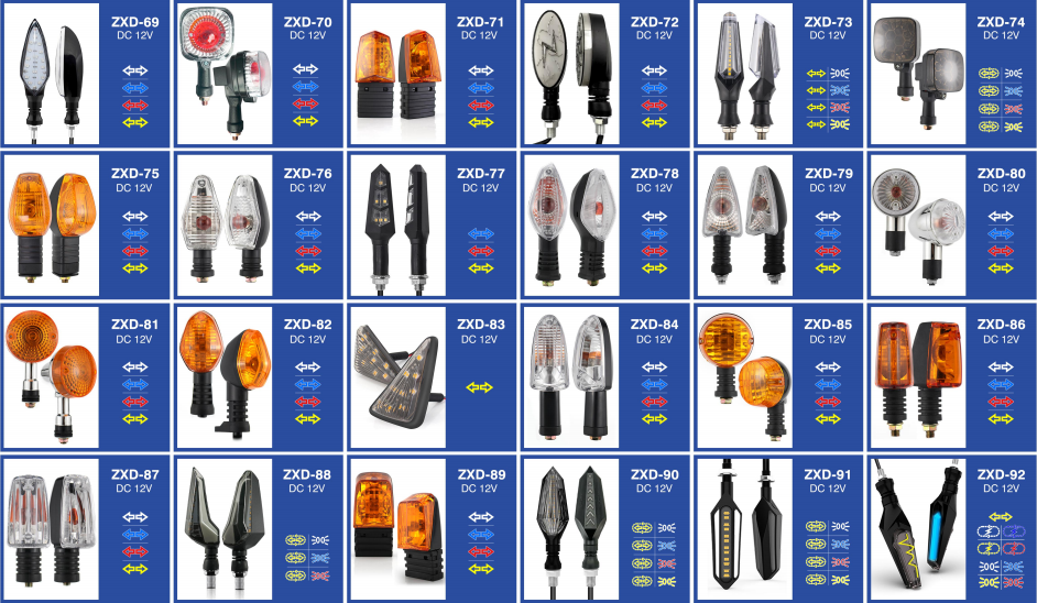 适用豪爵摩托车雅马哈YX天隼JYM天剑YBR飞致本田V5摩托车转向灯详情3