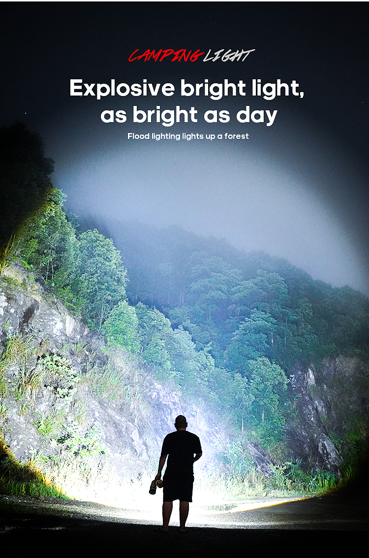 High-brightness outdoor chandeliers, camping headlamps, night fishing outdoor lighting fixtures, portable outdoor lighting equipment pic 5