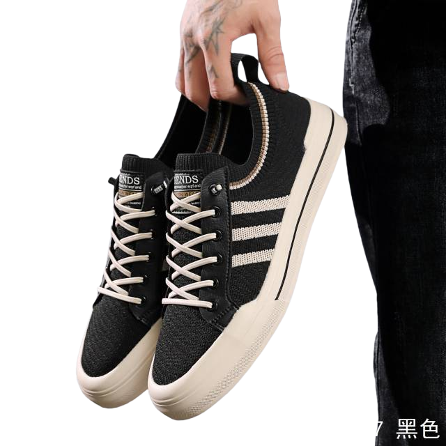 网面鞋子男士夏季韩版潮流百搭多种款式选择白底实物图