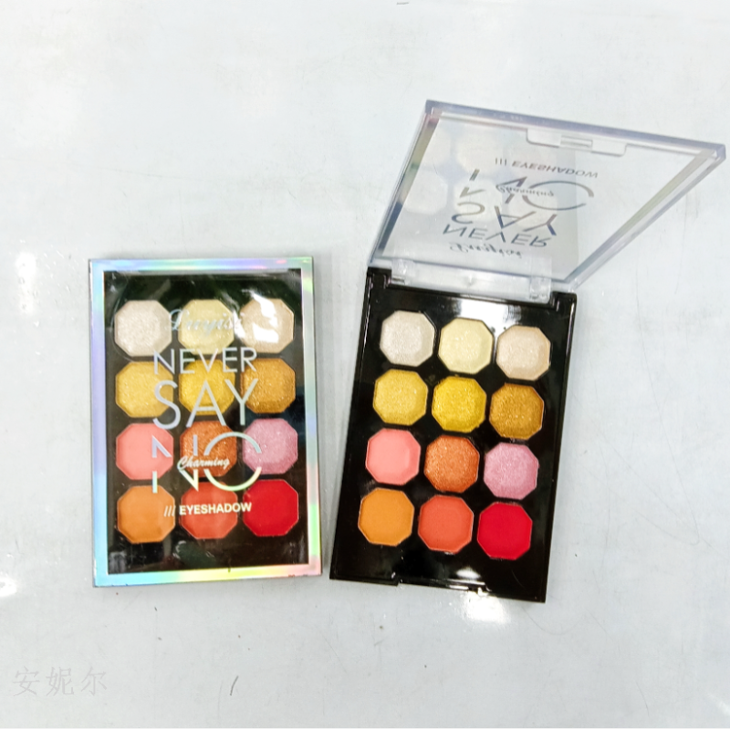 Cross makeup new natural three-dimensional pearl eyeshadow tray European and American makeup easy color waterproof pearl foreign trade eyeshadow SAY details Picture