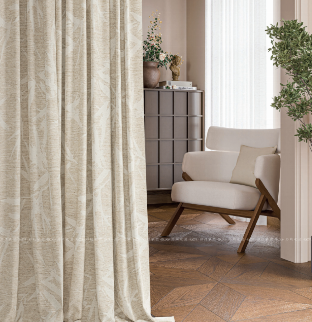 Direct sales of the new type of blackout curtains in the style of Chinese trend bamboo moon Cotton Court, 2008 model