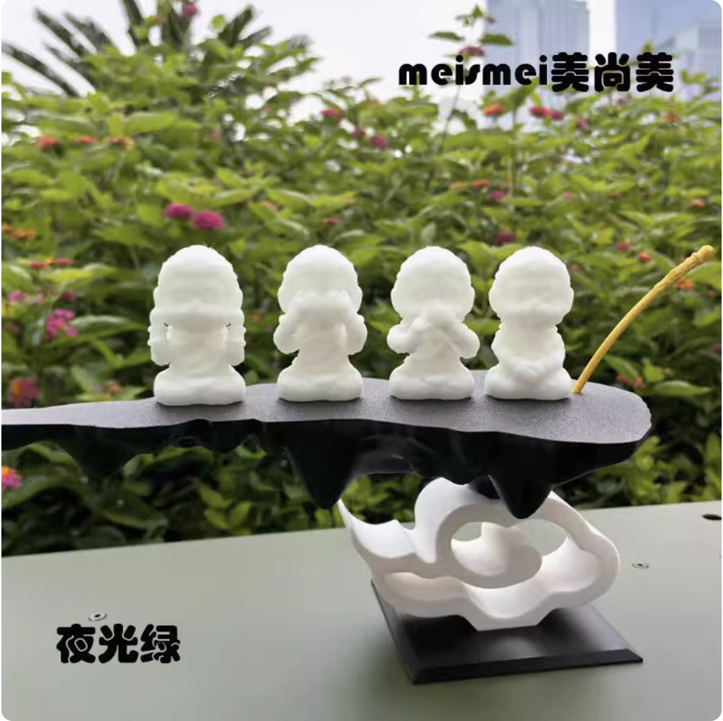 "National Trend 'The Analects of Confucius' Four Don 'ts Monk/Don't Look, Don't Listen, Don't Speak, Don't Move /3D printed ornaments, decorative items, handicrafts, cultural and creative figurines, peripheral products. details Picture