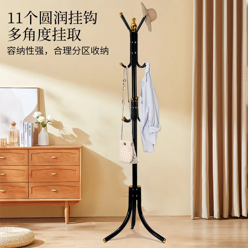 New simple coat rack, European-style thickened ironwork bedroom floor-standing clothes hanger, simple clothes hanger wholesale