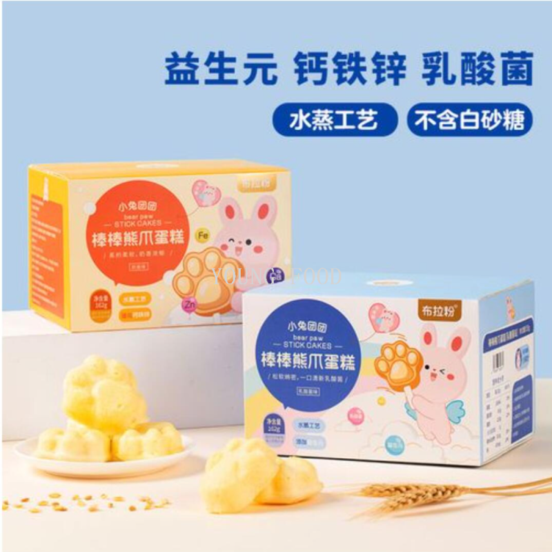 包邮布拉粉小兔团团棒棒熊爪蛋糕162g水蒸工艺小蛋糕
