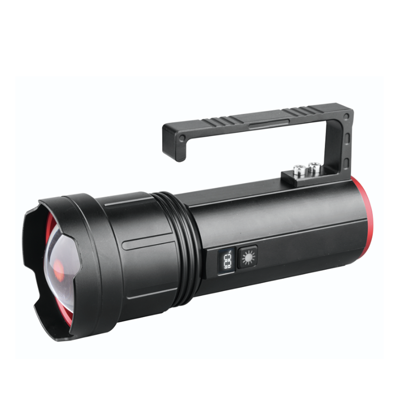 KK-ST002款超亮铝合调焦手提灯金户外强光探照灯家用应急灯手提探照灯大功率手提灯超亮户外探险搜索探照灯