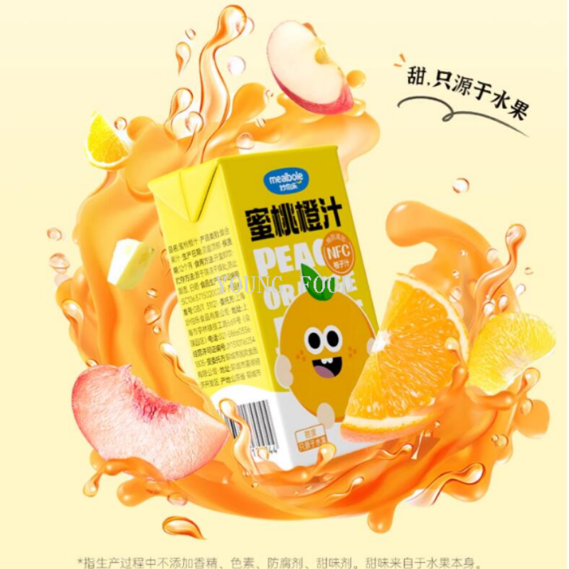批发包邮休闲食品妙伯乐蜜桃橙汁果汁125ml*3瓶/排洋什铺儿童饮品