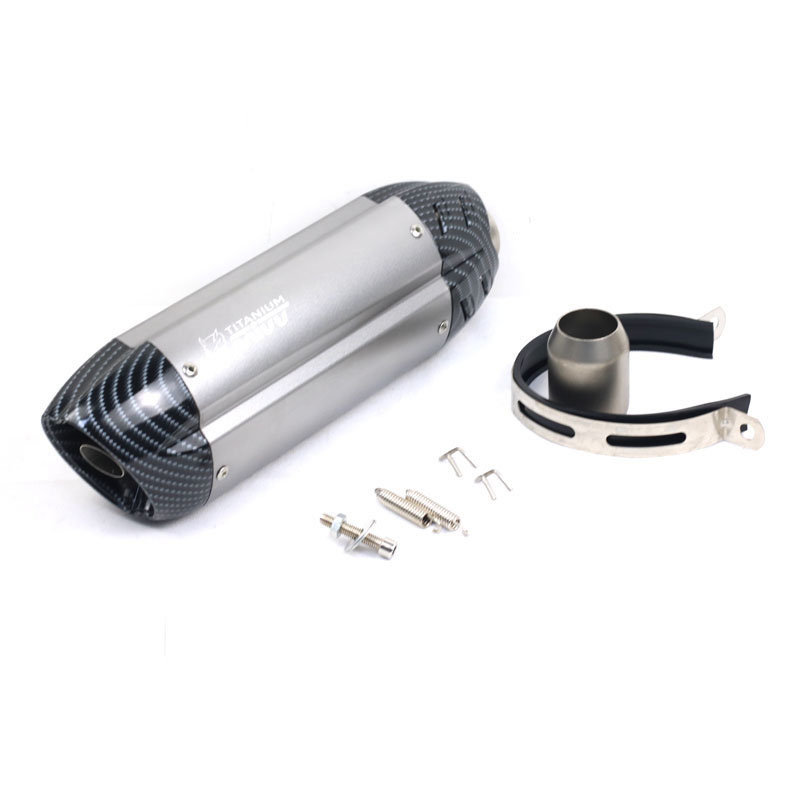 Universal motorcycle exhaust pipe stainless steel Devil long style Ninja Kawasaki Yellow Dragon Spring Breeze mivv carbon fiber tailpipe Item Picture