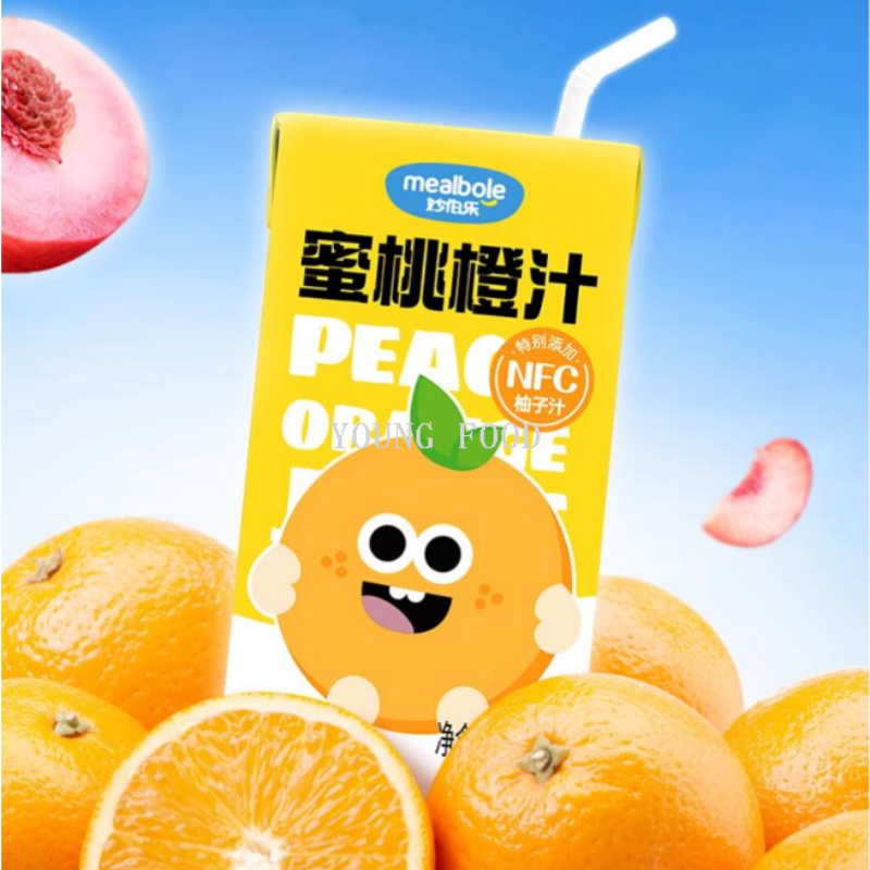 批发包邮休闲食品妙伯乐蜜桃橙汁果汁125ml*3瓶/排洋什铺儿童饮品