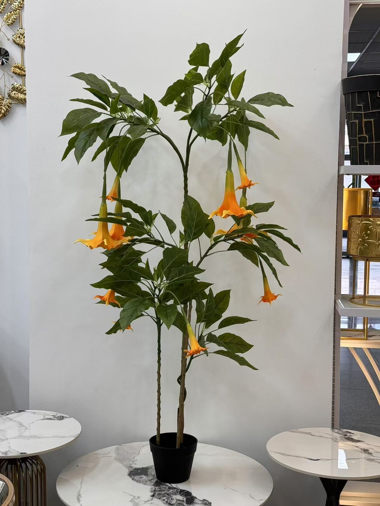 155CM-曼陀罗树仿真植物盆景摆件