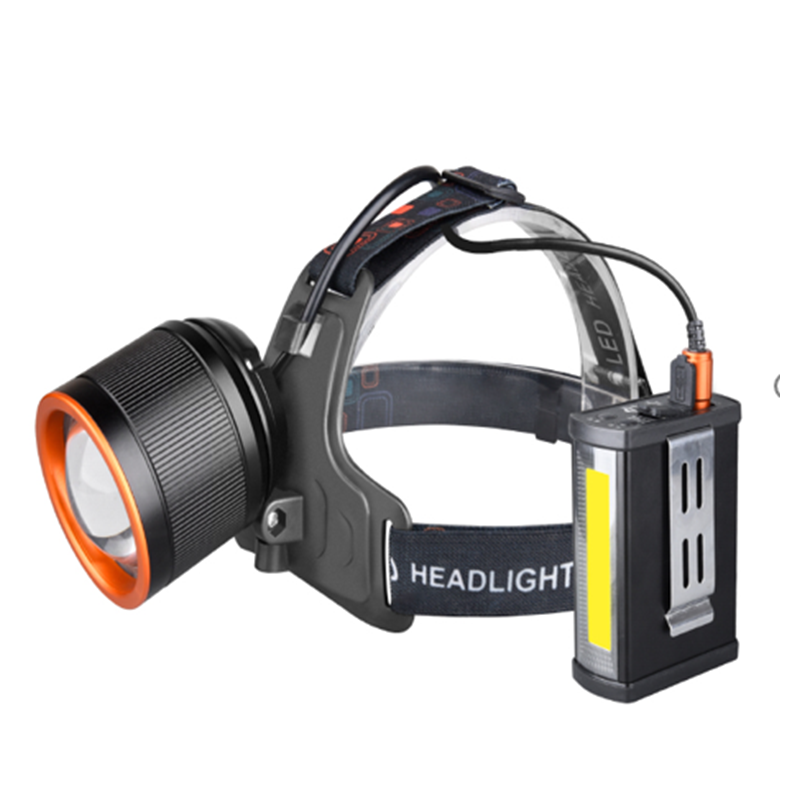 Industrial-grade explosion-proof headlamp, high-intensity ultra-bright zoom, special helmet safety helmet for coal mine fire protection and chemical industry, miner's lamp, 30W white laser headlamp