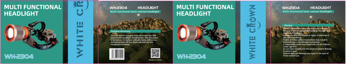 Backpack charging headlamp, telescopic focusing, long-range strong light, LED rechargeable lamp, head-mounted outdoor searchlight, spotlight cannon pic 1