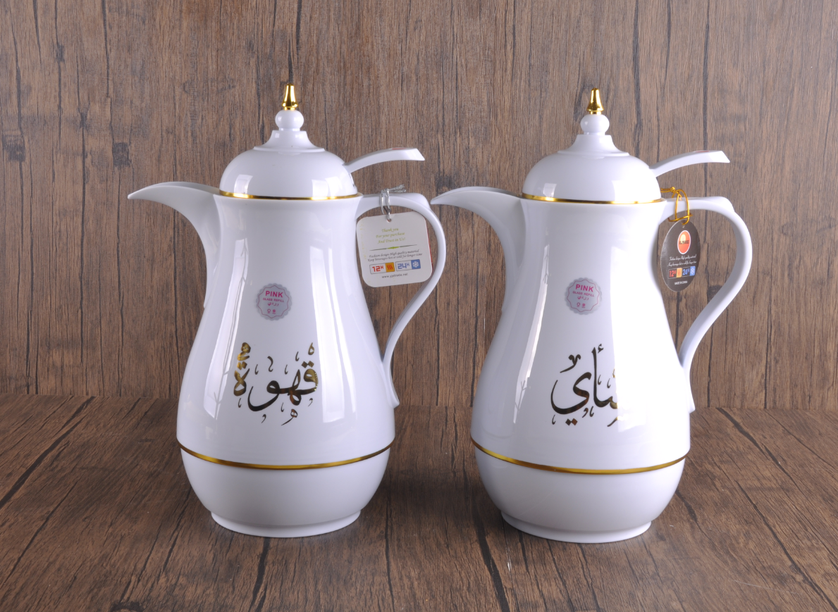 EJSHE 跨境中东风格咖啡壶茶壶保温瓶阿拉伯国家畅销保温壶长嘴按压详情1