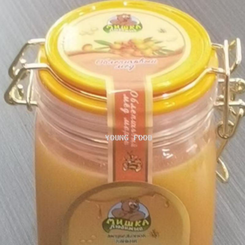 批发包邮！俄罗斯进口零食小熊憨妮牌沙棘蜂蜜500g洋什铺手办百货细节图
