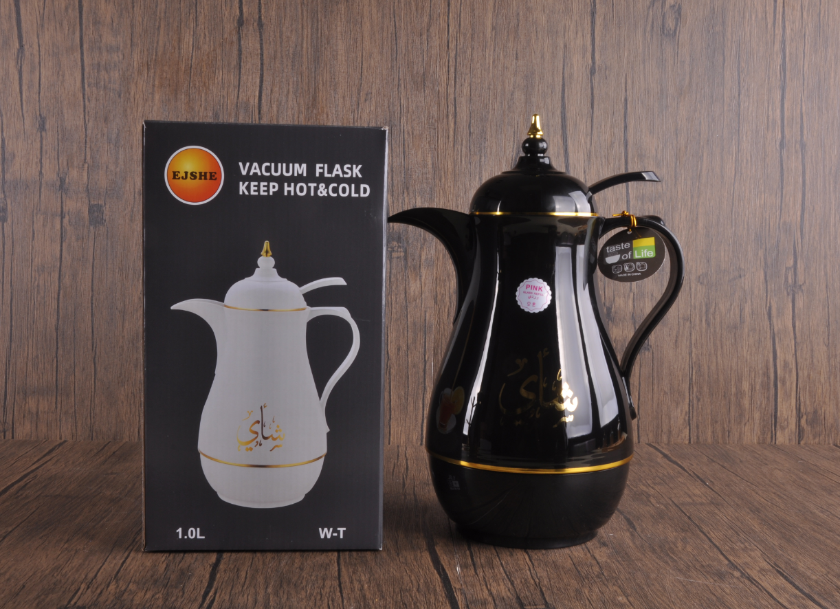 EJSHE 跨境中东风格咖啡壶茶壶保温瓶阿拉伯国家畅销保温壶长嘴按压详情4
