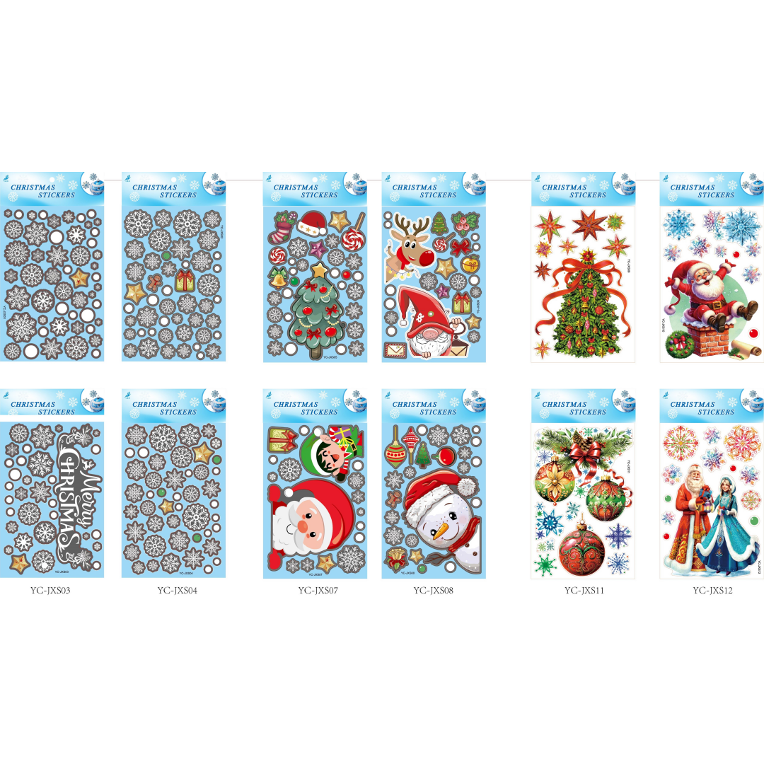 Christmas electrostatic film stickers, decorative wall stickers, party decorative stickers, decorative stickers can be freely pasted and reused pic 1