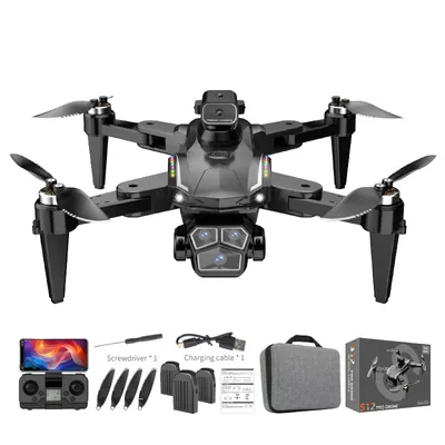 Cross-border S12pro drone high-definition aerial photography, 4.5-inch screen control, GPS positioning remote control, long-endurance aircraft for foreign trade thumbnail