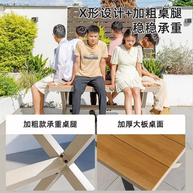 户外金属桌椅实物图